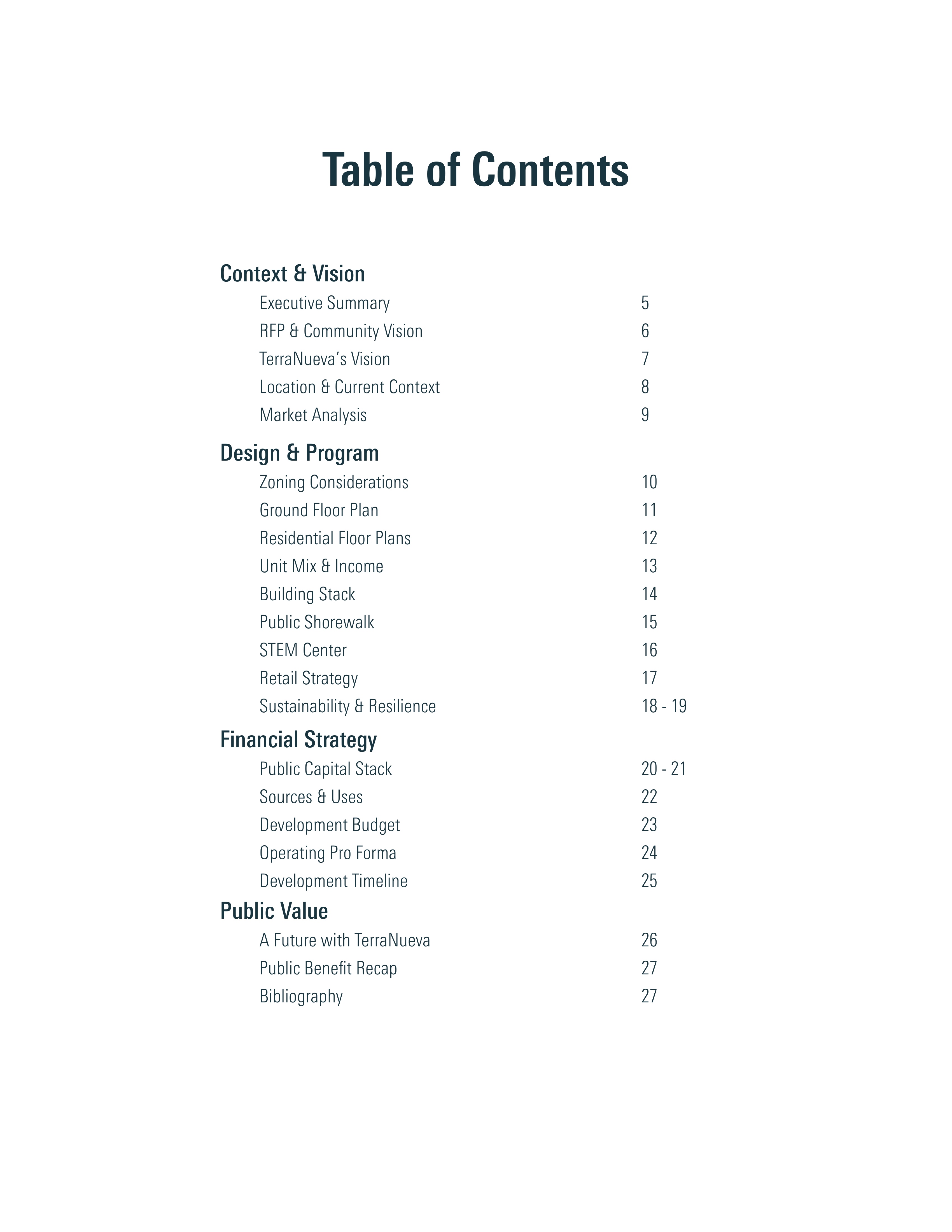 Table of Contents